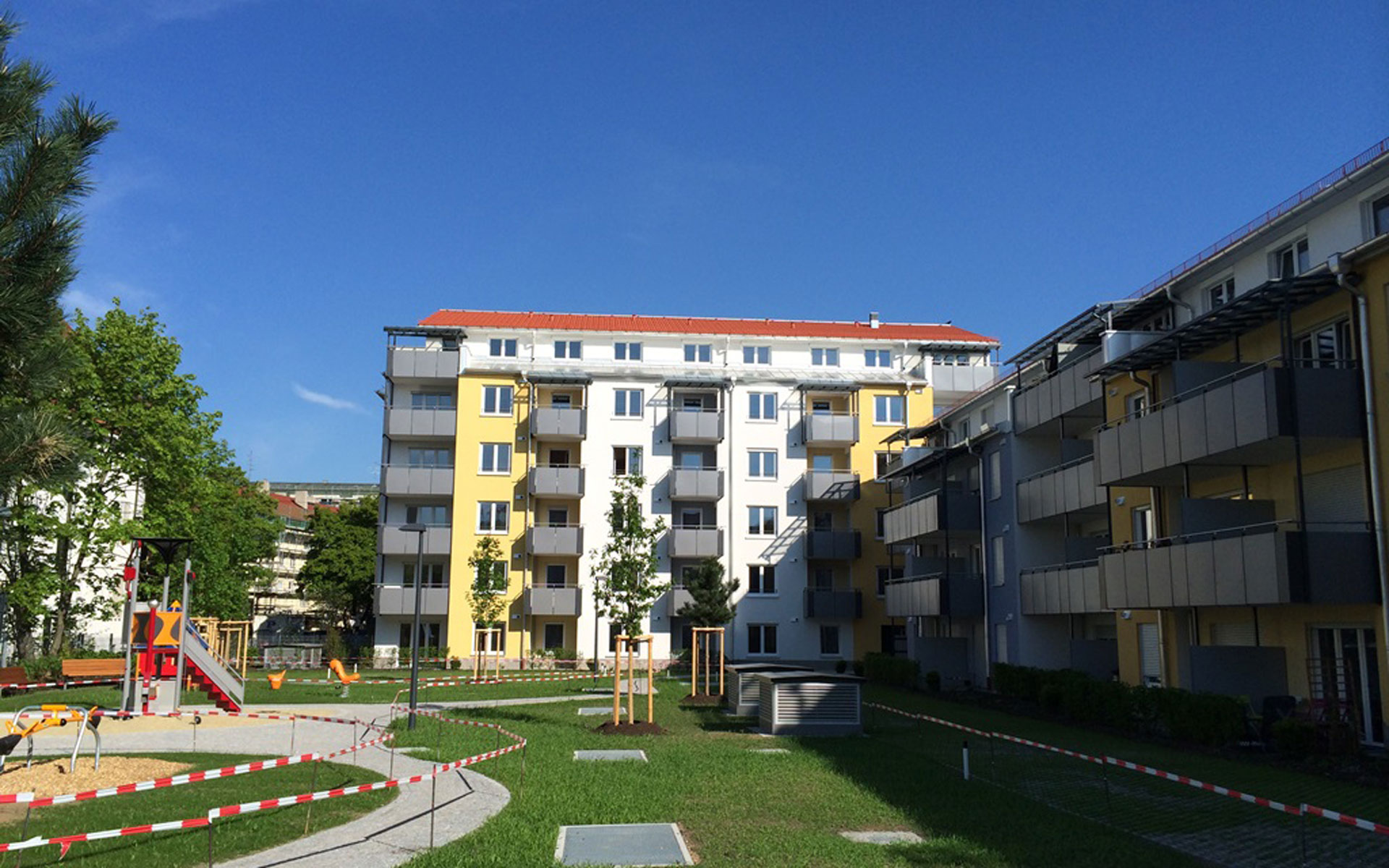 Wohnanlage mit 48 Wohneinheiten, München – Aufstockung bzw. Neubau